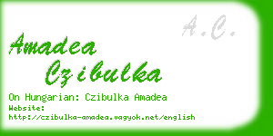 amadea czibulka business card
